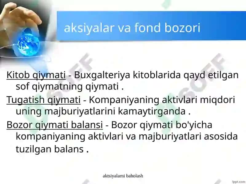 Aksiyaning baholanishi va xususiyatlari 8