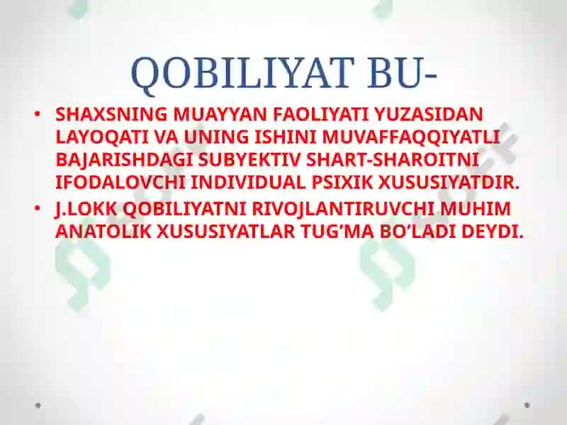 Qobiliyat 8