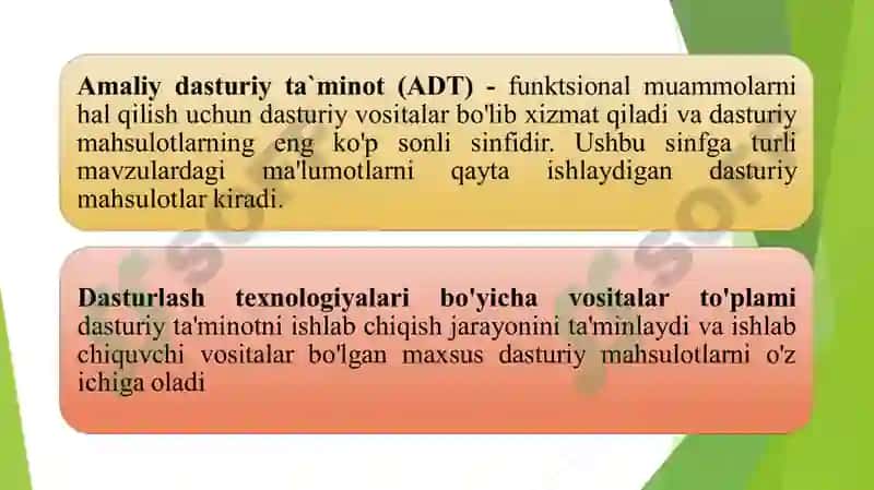 3-MA`RUZA. DASTURIYTA’MINOT VA UNING RIVOJLANISH TENDENSIYALARI 8