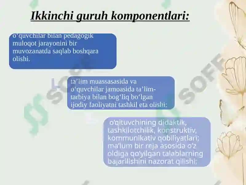 Pedagogik texnikaning asosiy tarkibiy qismlari 8
