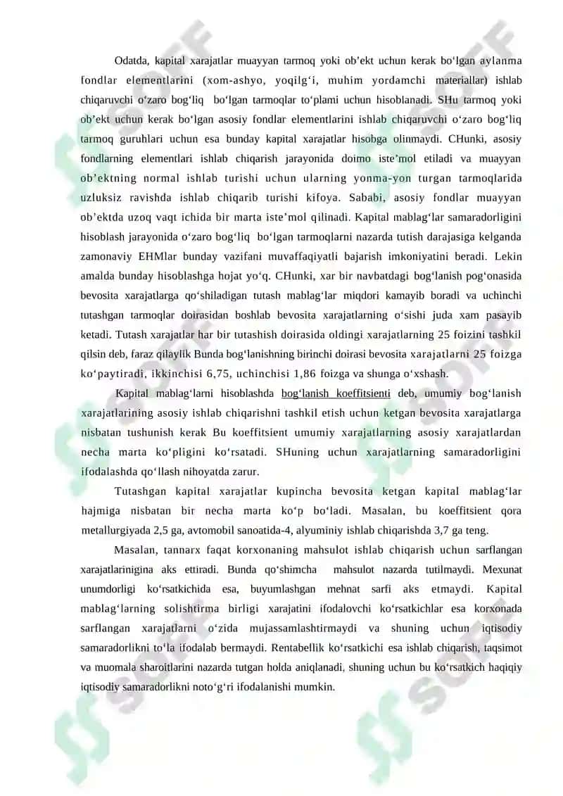 Sanoat ishlab chiqarishining iqtisodiy va ijtimoiy samaradorligi. Sanoatda fan-texnika taraqqiyoti 8