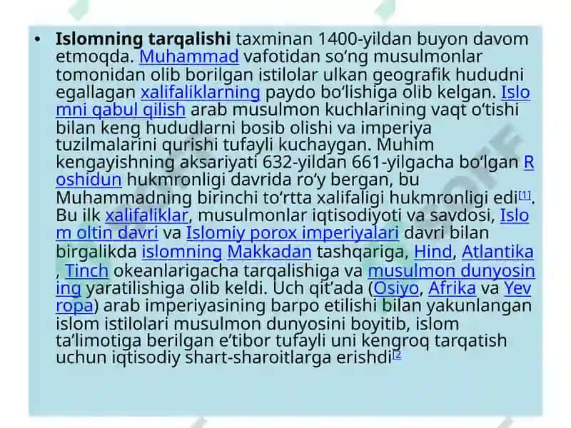 Markaziy Osiyo va Islom sivilizatsiyasi 8