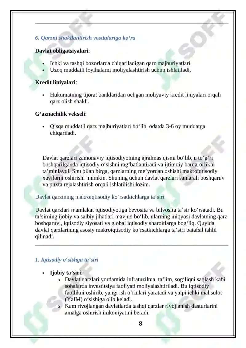 Biznes uchun taqdimot ko`nikmalari fanidan 8