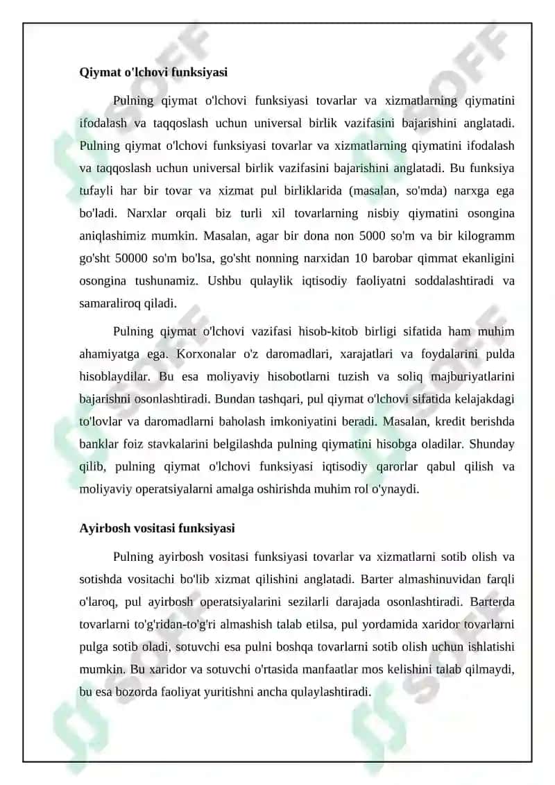 Pulning mohiyati va kelib chiqishi 8
