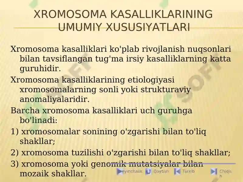 Xromosoma kasalliklari 8