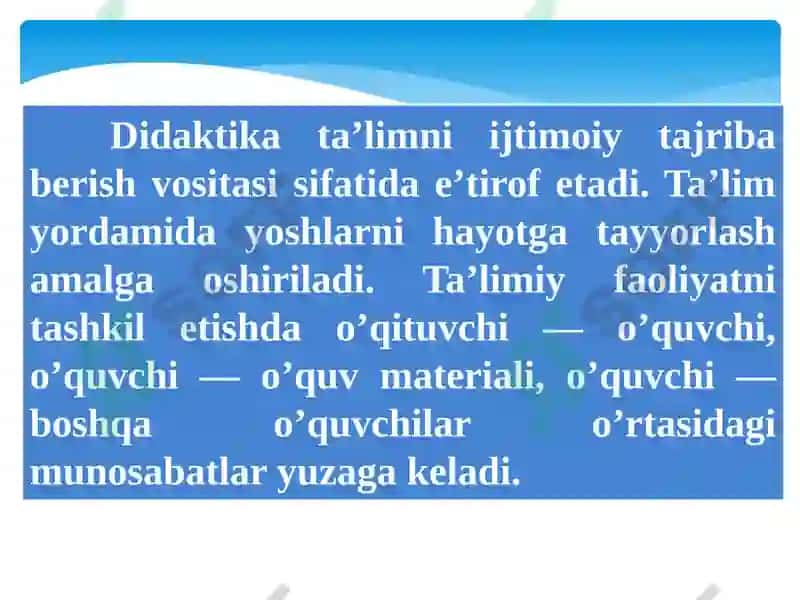 Shaxsning rivojlanishi, tarbiyasi va ijtimoiylashuvi 8
