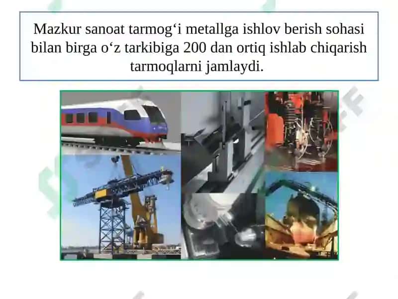 Jahonmashinasozlik va yengil sanoat geografiyasi 8