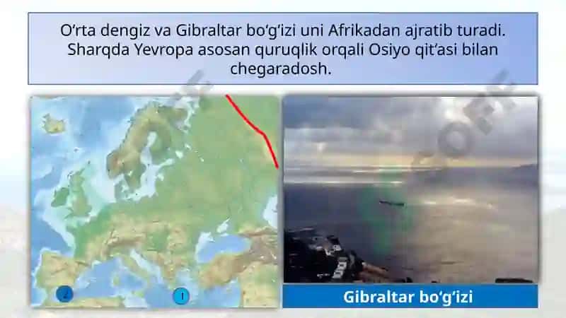 Yevropa va Osiyo geografik o‘rni va chegaralari 8