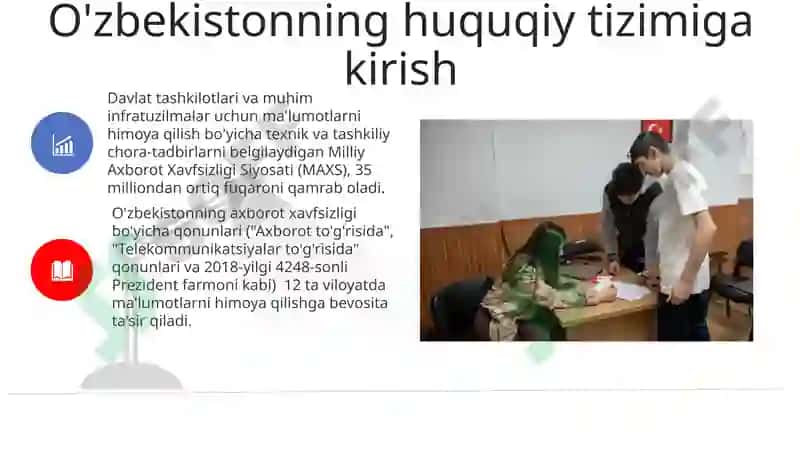 Oʻzbekistonda axborot xavfsizligining manaviy va huquqiy asoslari 8