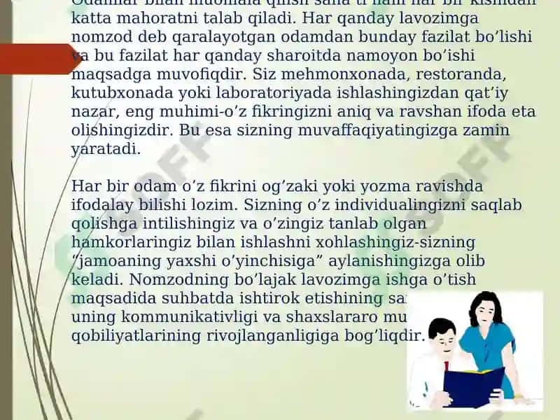 Turizm sohasida kasbiy etikadan foydalanish 8