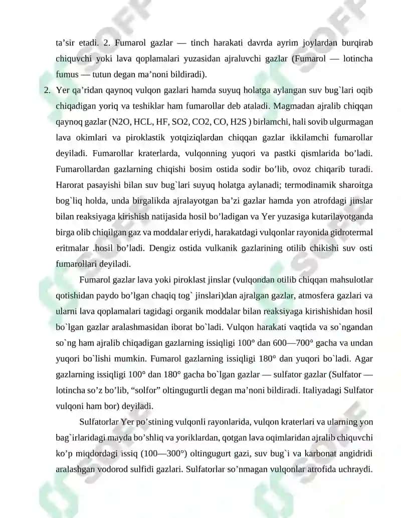 VULKANLAR VA ULARNING TURLARI, VULKANIK JARAYONLAR YOTISH SHAKLLARI PAST VULKANIK JARAYONLAR 8