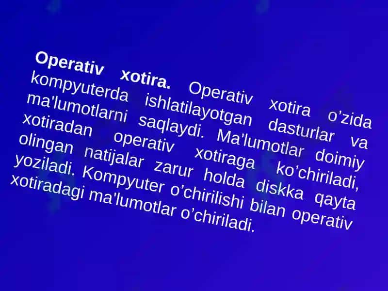 Shaxsiy kompyuterning asosiy qurilmalari 8
