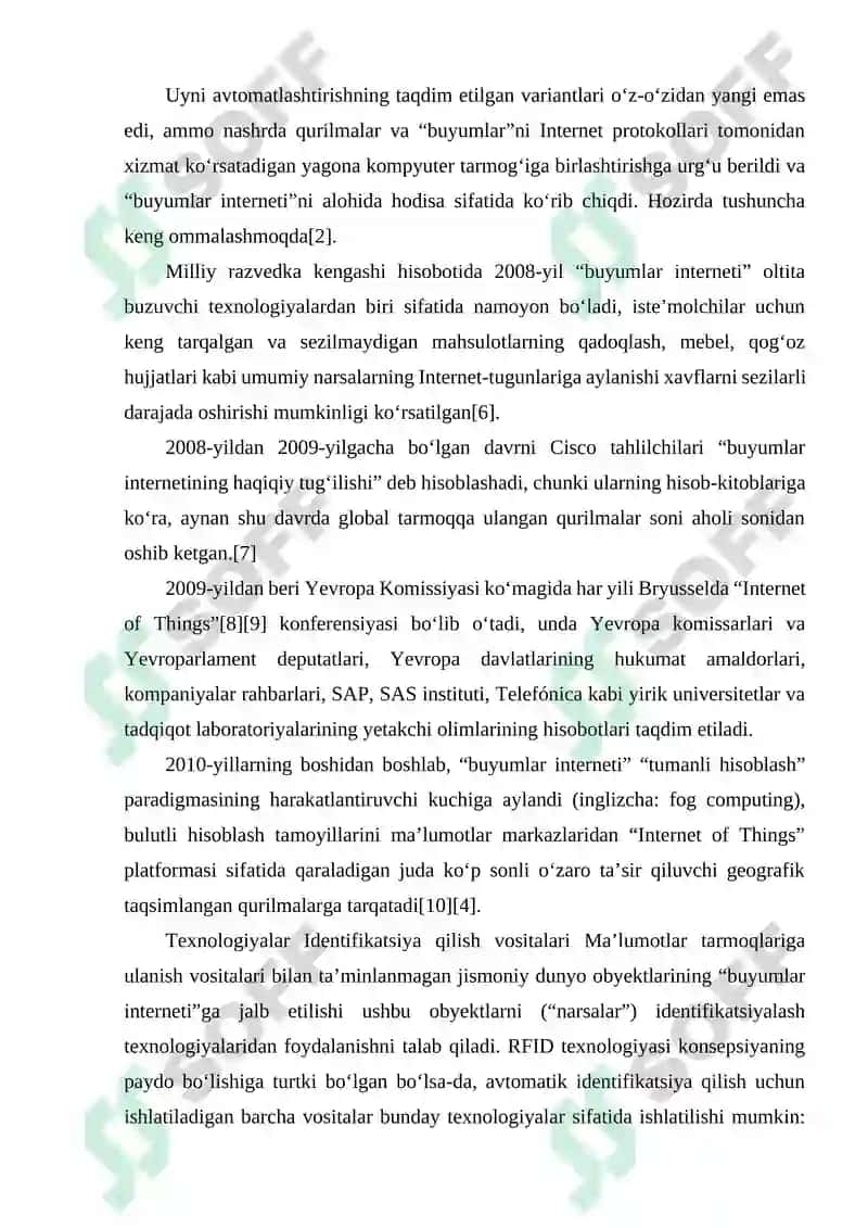 IOT ASOSIDAGI UY QURILMALARINING ISHLASH PRINSIPI (SENSOR, AKTUATOR, GATESHVAY). 8