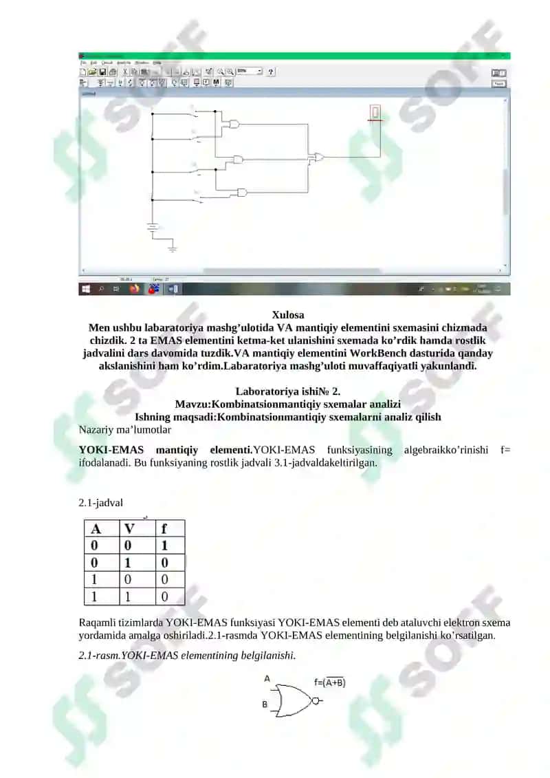Raqamli texnika negiz elementlarini tadqiqi 8