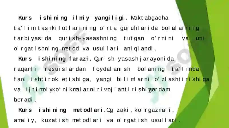 Bolalar shaxsini shakllanishida qurish-yasashning ahamiyati 8