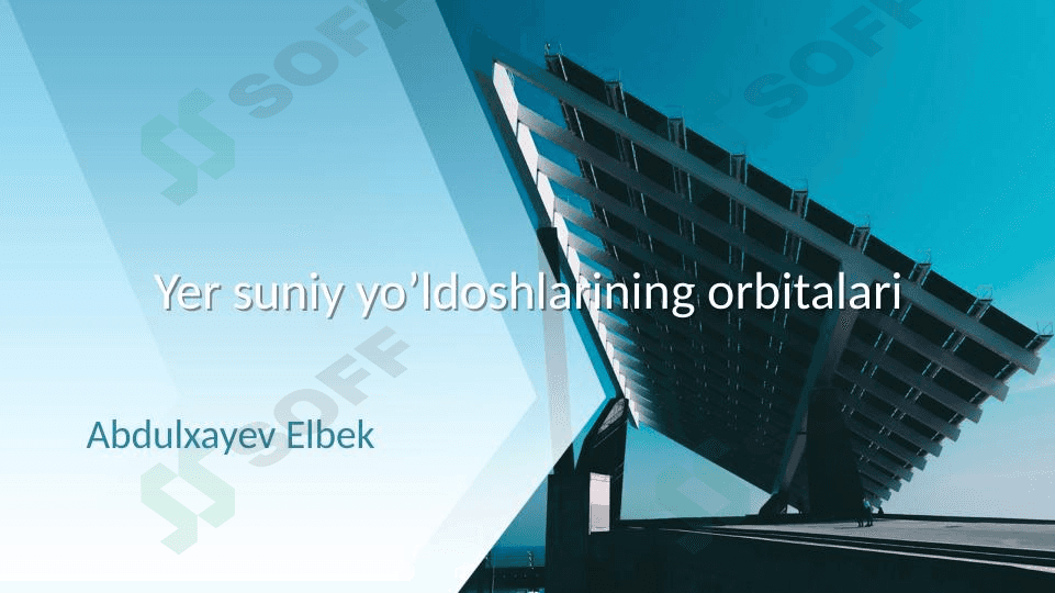 Yer suniy yo'ldoshlarining orbitali 1