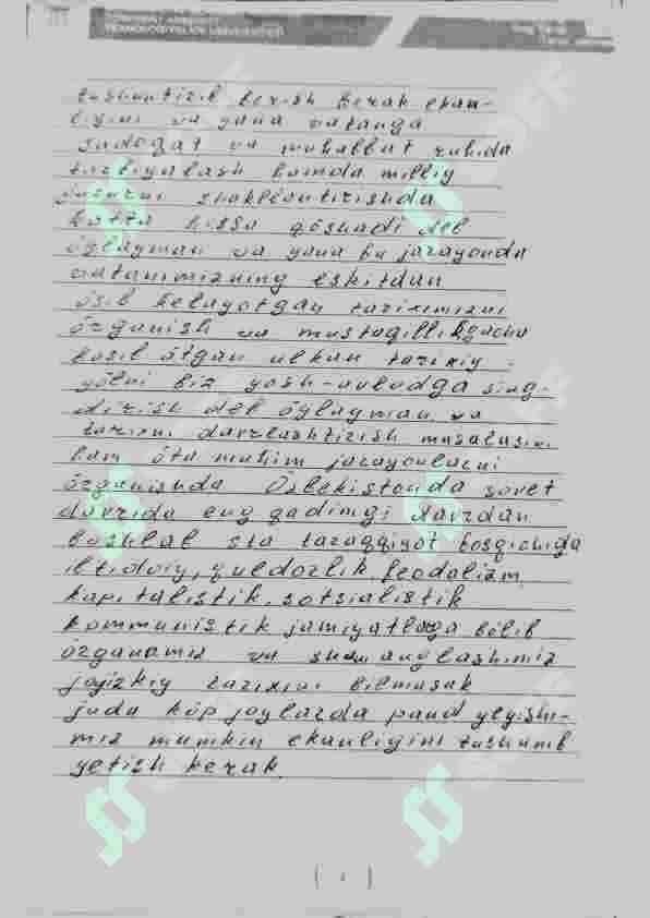 TATU Tarix fanidan vazifa 2