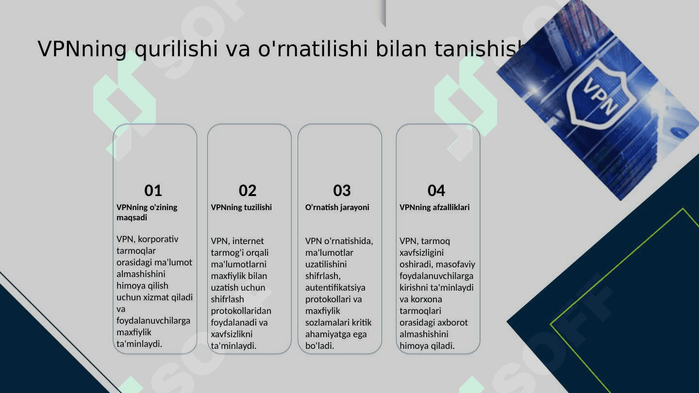 Korxona va tashkilot axborot komunikatsiya tizimlarida VPN tarmoq qurish 2