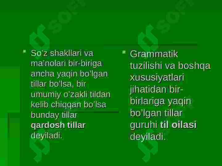 QARDOSH VA QARDOSH BO’LMAGAN TILLARNING BIR-BIRIGA TA’SIRI. BOSHQA TILLARDAN SO’Z ALMASHTIRISHNING IJOBIY VA SALBIY TOMONLARI 2