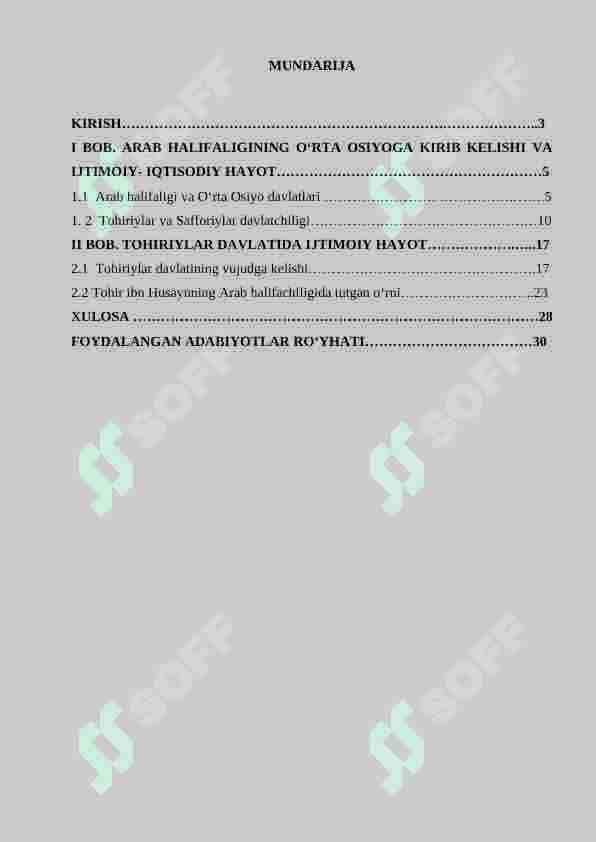 IX asrning birinchi choragida Xalifalikning ijtimoiy- iqtisodiy ahvoli. Tohir Ibn Husayn va Tohiriylar davlati 2