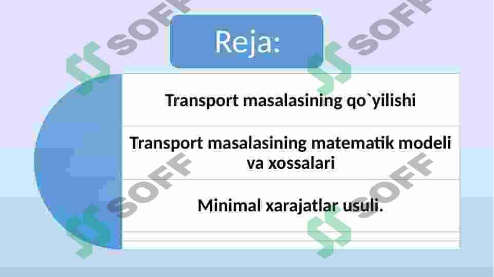 Transport masalasi 2