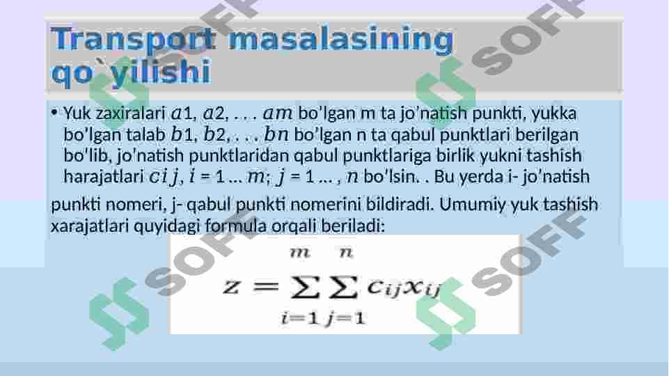 Transport masalasi 4