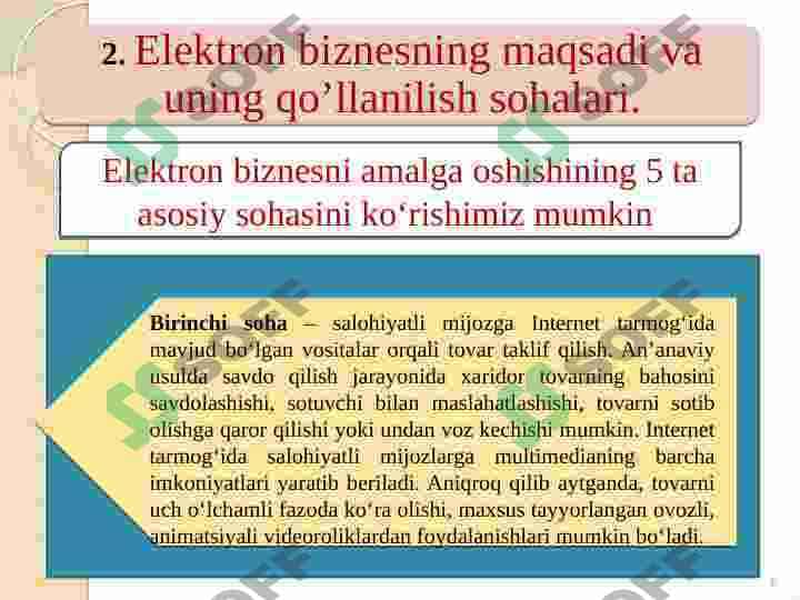 ELEKTRON BIZNES ASOSLARI. 6