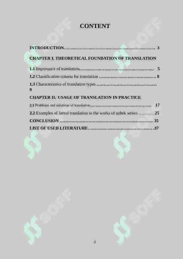Types of translation 2
