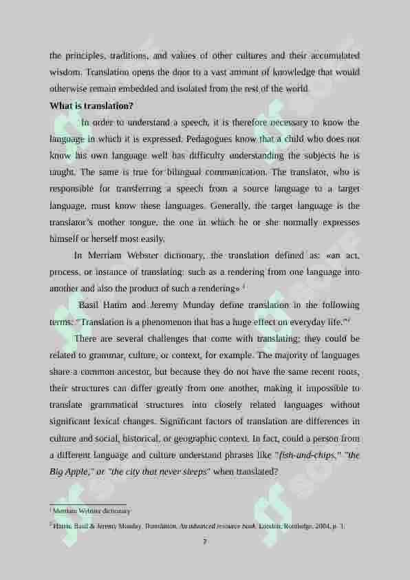 Types of translation 7