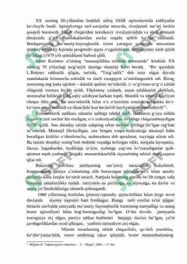 O‘ZBEKISTONNING MUSTAQILLIKKA ERISHISHI ARAFASIDAGI IJTIMOIY-SIYOSIY VA IQTISODIY AHVOLI. 2