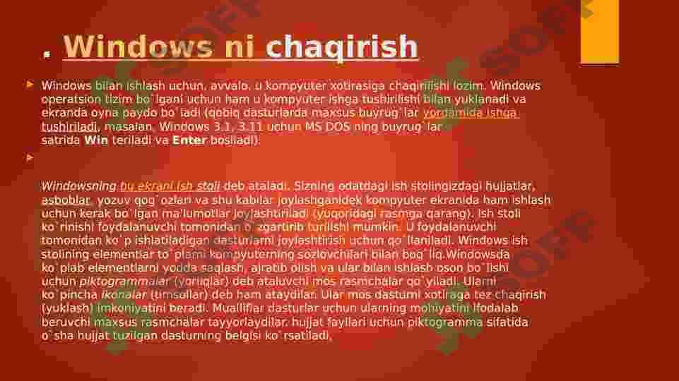 Windows operatsion tizimi haqida 8