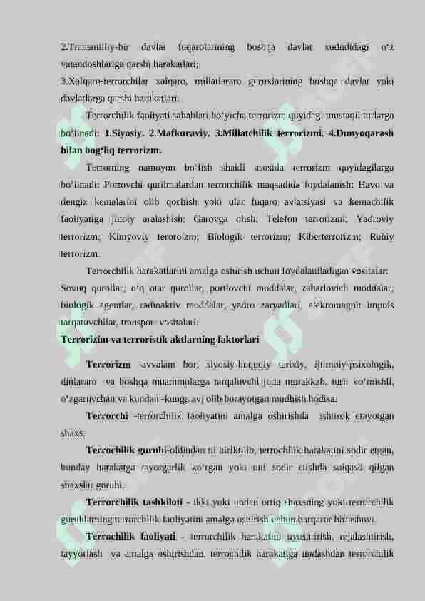 Xalqaro terrorizmning moliyaviy va iqtisodiy manbalari 3