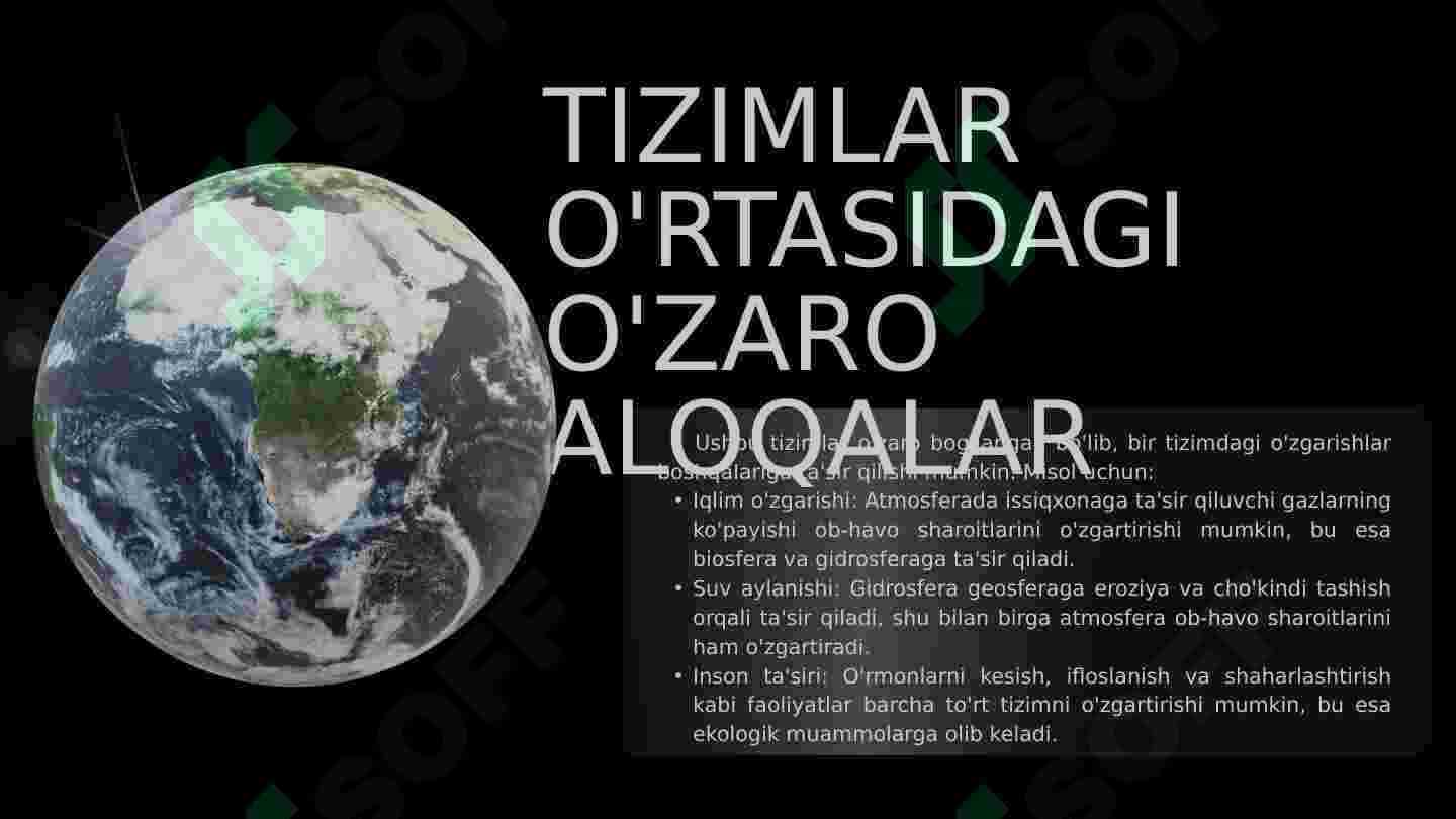 Yer shari Geosfera       Gidrosfera              Atmosfera             Biosfera 3