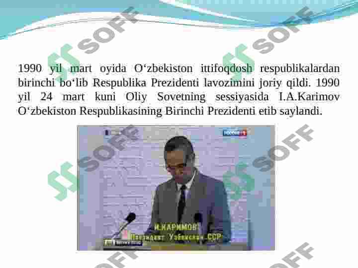 О‘ZBEKISTON RESPUBLIKASI MUSTAQILLIGINING E’LON QILINISHI VA UNING TARIXIY AHAMIYATI 5