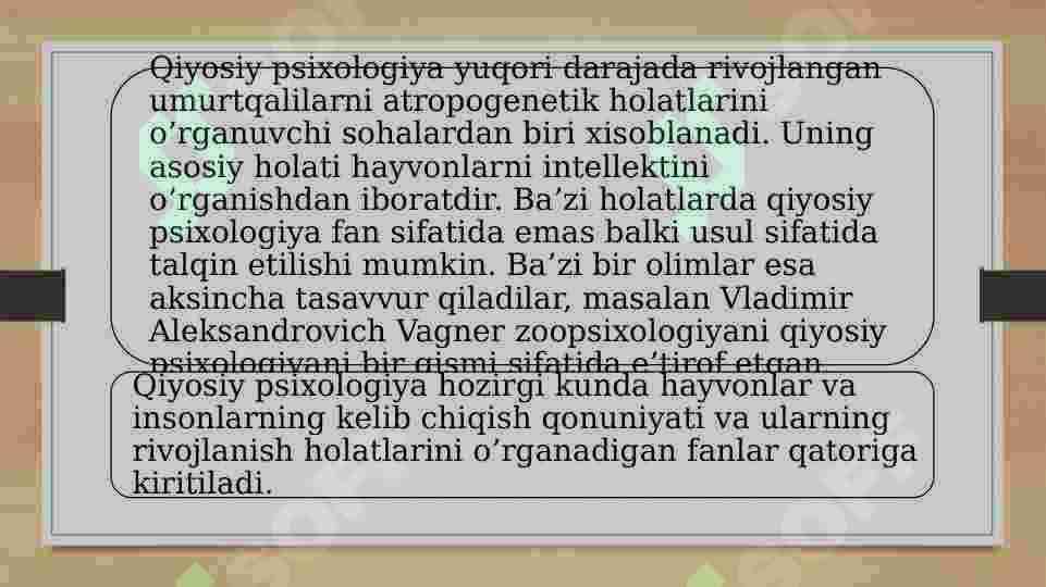 Zoopsixologiya va qiyosiy psixologiyaga kirish 2
