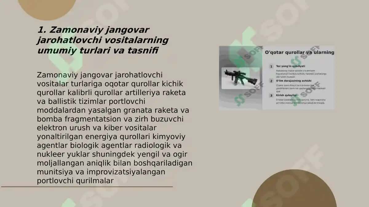 Hozirgi zamonaviy sharoitlarda qoʻllaniladigan jangovar jarohatlovchi vositalarning tavsifi 3