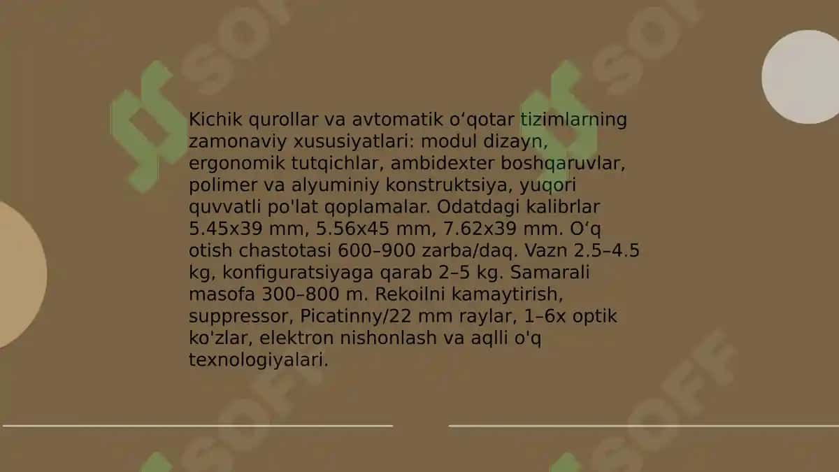 Hozirgi zamonaviy sharoitlarda qoʻllaniladigan jangovar jarohatlovchi vositalarning tavsifi 4