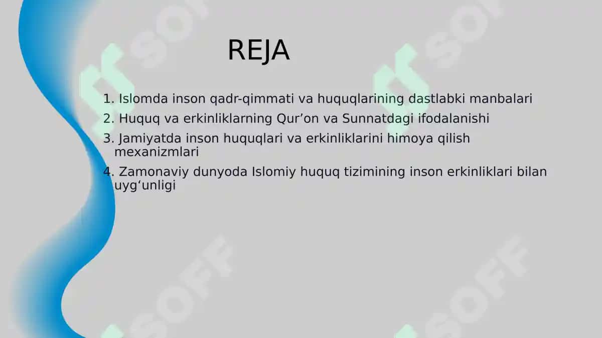 Islomda inson huquq va erkinliklarini taʼminlashning oʻziga xos jihatlari 2