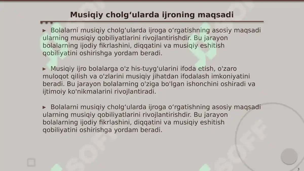 Bolalarni musiqiy cholgʻularda ijroga oʻrgatish 3