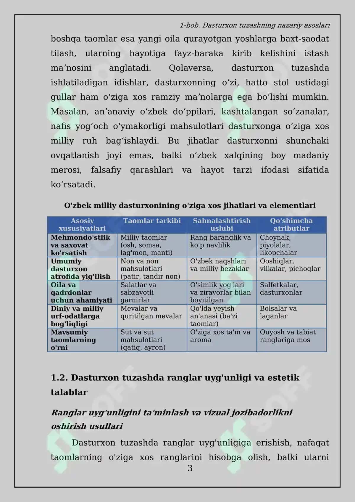 Dasturxon tuzash texnologiyasi va servirovka qoidalari bo'yicha Kurs ishi 5
