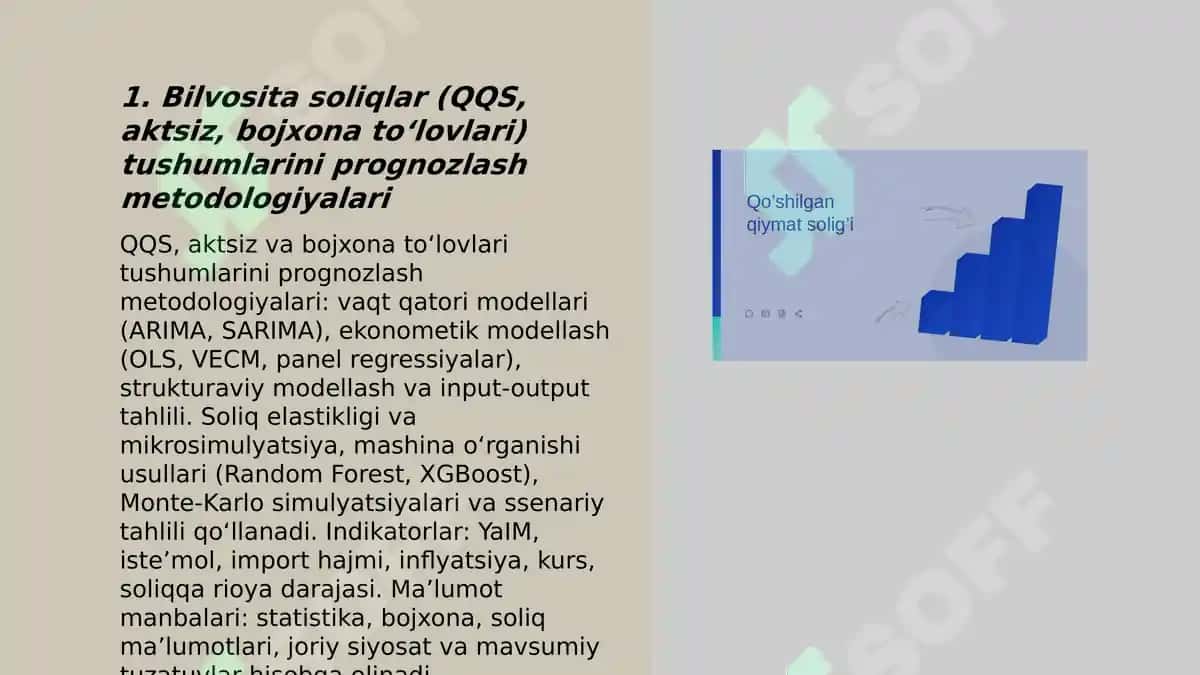 Bilvosita soliqlarni prognozlash va tushumlarga ta’sir qiluvchi omillar 3