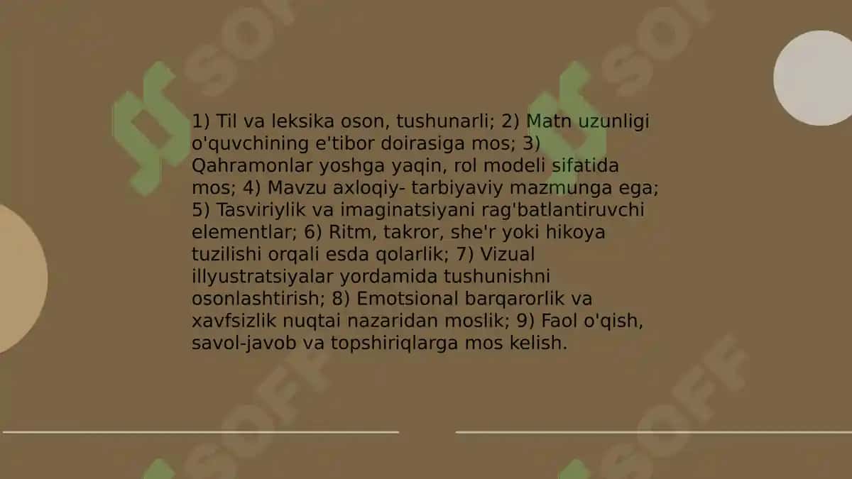 Boshlanğich sinflarda badiiy asarni tahlil qilishni metodik shartlari 4