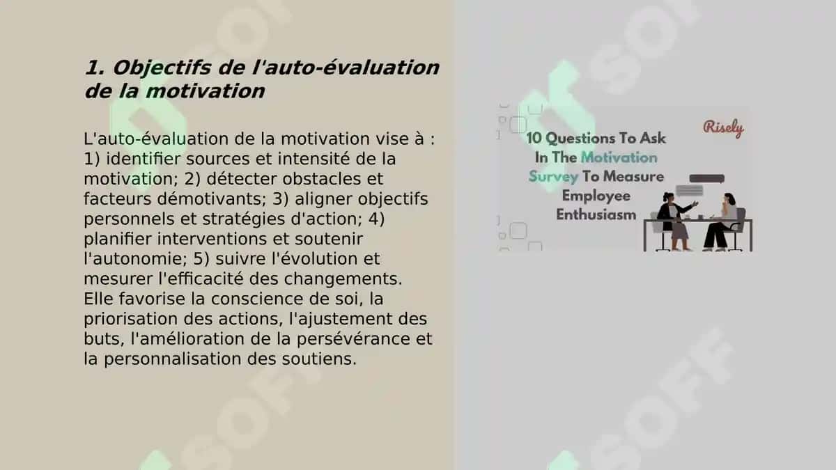 Auto-évaluation de la motivation : questionnaire et discussion 3