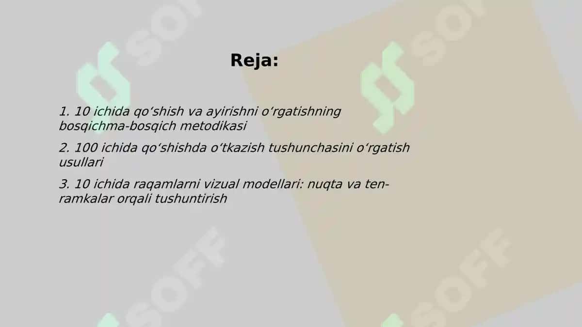 Nomanfiy butun sonlar ustida arifmetik amallarni o‘rgatish metodikasi. 10 ichida va 100 ichida 2
