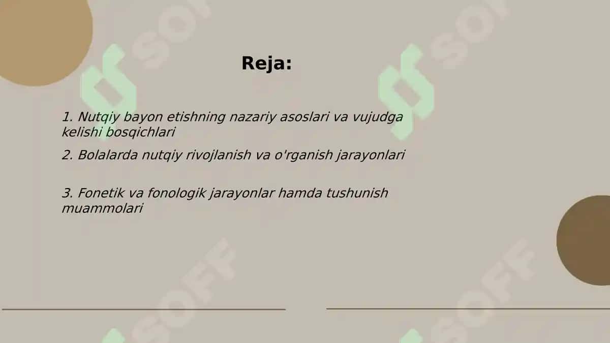 Nutqiy bayon etishning vujudga kelishi va tushunishli muammolari 2