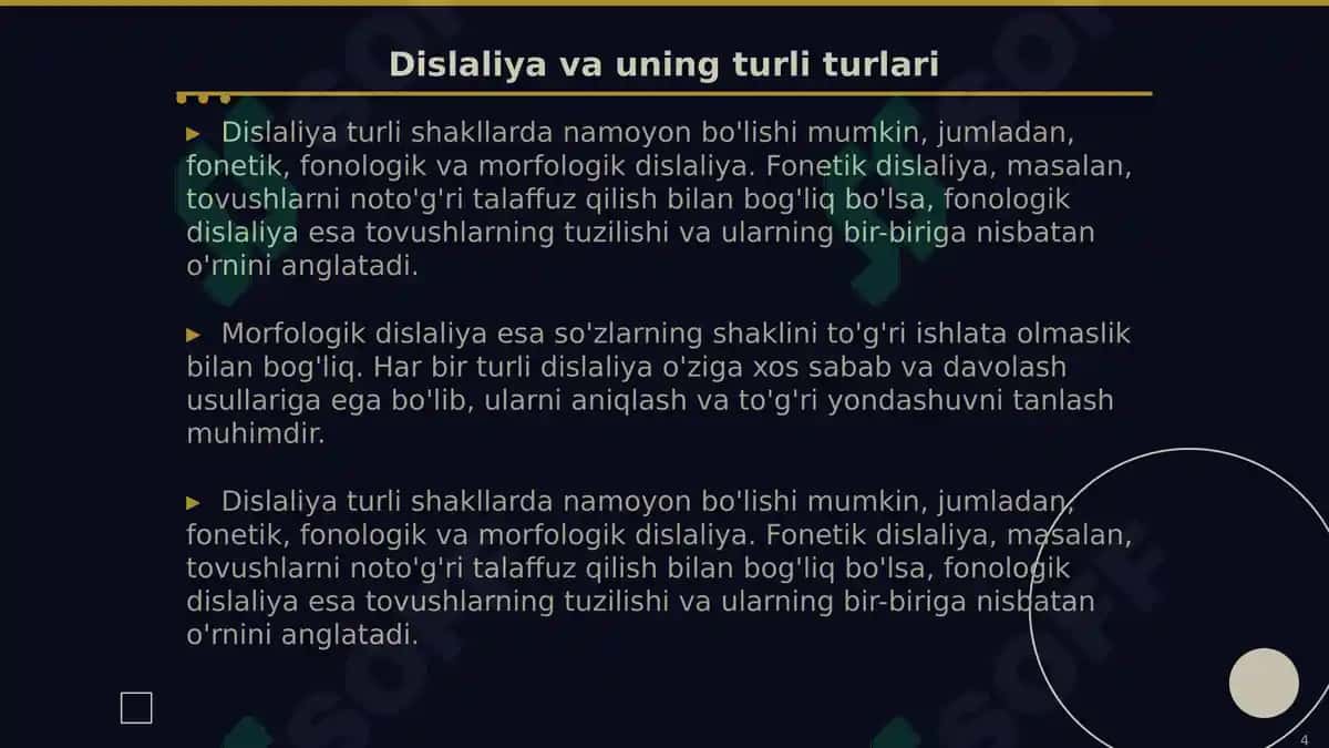 Dislaliyani o'rganish tarixi 4