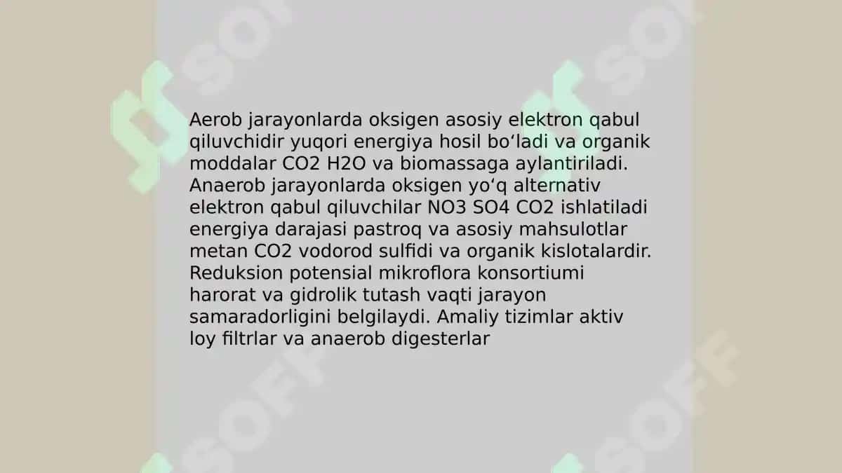 Chiqindi suvlarni mikroorganizmlar yordamida tozalash 4