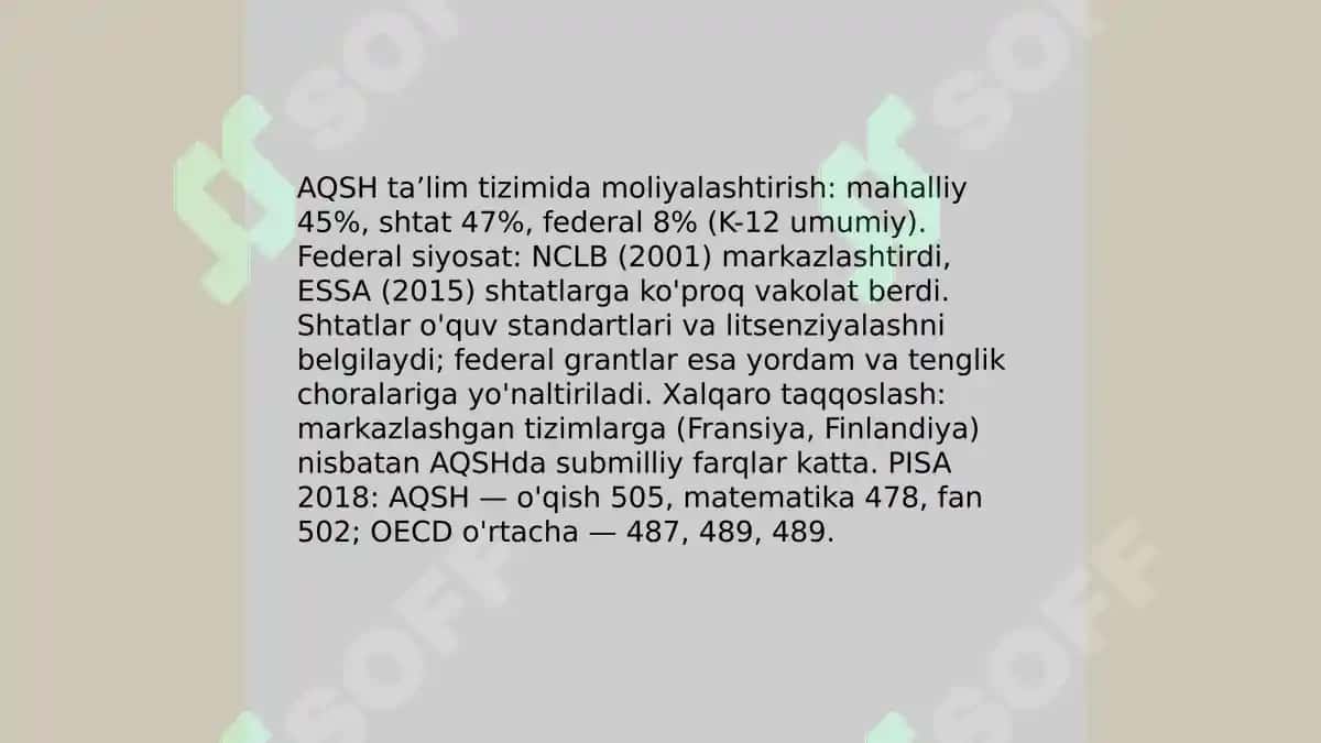 AQSH taʼlim tizimining qiyosiy tahlili 4