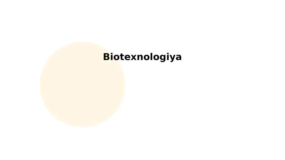 Biotexnologiya