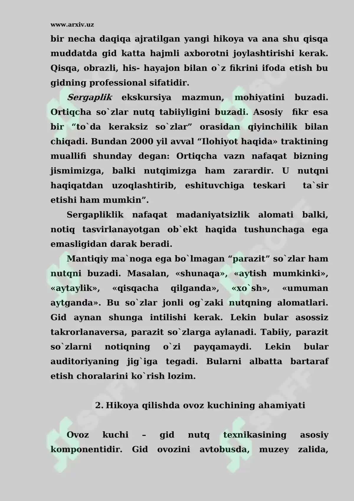 Gidning nutq madaniyati va unga qo’yilgan talablar 7
